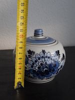 Original Delft Blau Keramik Zuckerdose / Dose mit Deckel
