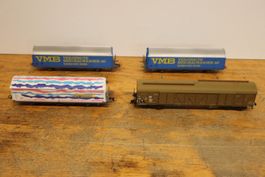 ROCO 4 H0 Güterwagen VMB Jelmoli DR Konvolut