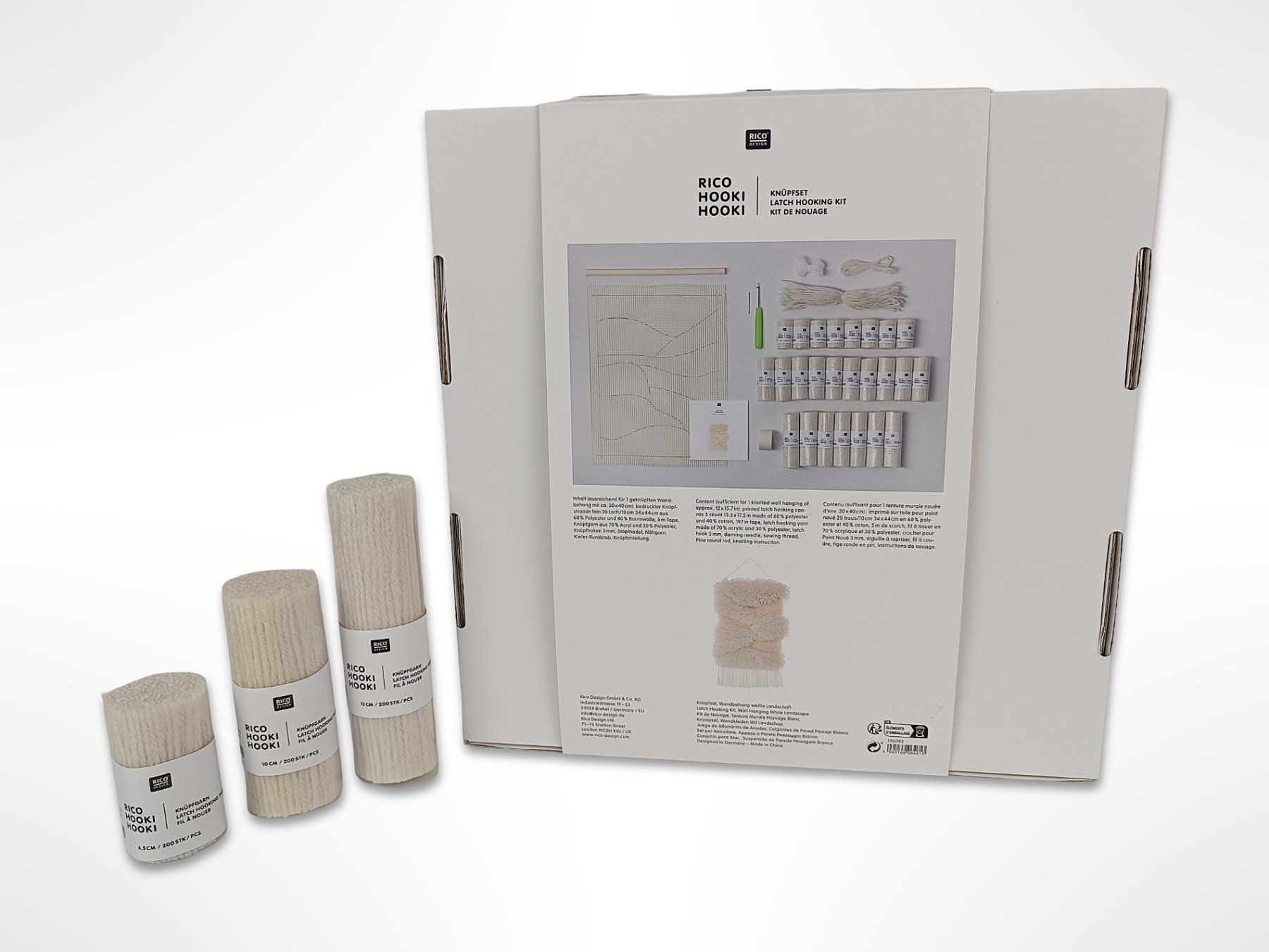 Kit bricolage: RICO DESIGN Hooki Hooki Knüpfset Wandbehang Weiss – Nuovo (secondo la descrizione) da Suhr venduto da Restwert_Suhr 1