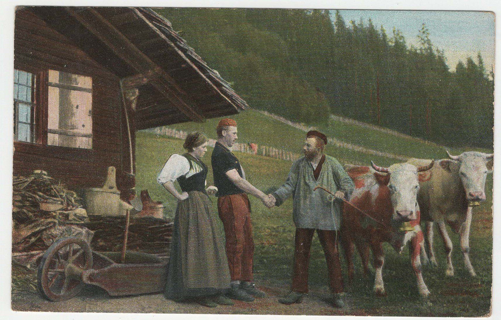 Cartes postales: Kuhhandel 1909 – D'occasion à Winterthur par Wintiwest