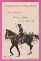 Genf Genève 1908 Société fédérale de Sous Officiers