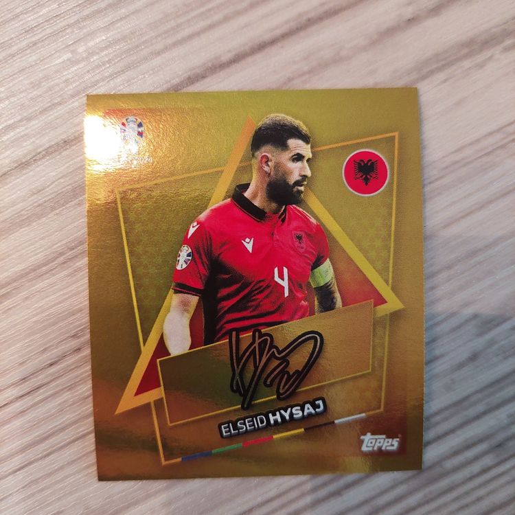 Topps Euro 2024 Elseid Hysaj Gold signiert ALB SP (Gebraucht) in Le ...