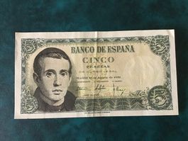 5 Pesetas Spanien 1951