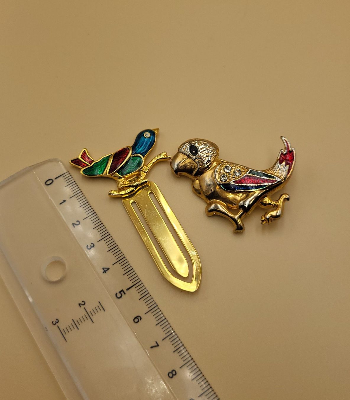 Spille & Fermagli: Goldene Vögel Broschen mit Emaille – Usato da Wald ZH venduto da SwissPawnshop