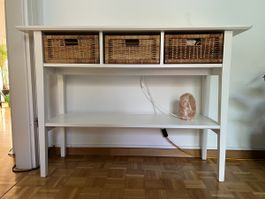 Konsole/Sideboard mit 3 Körben, weiss