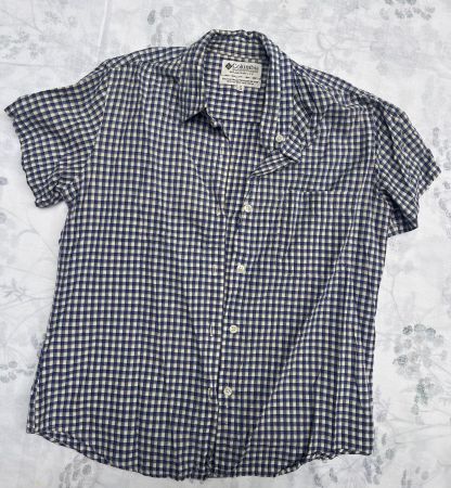 Chemise Columbia carreaux bleu blanc taille S vintage