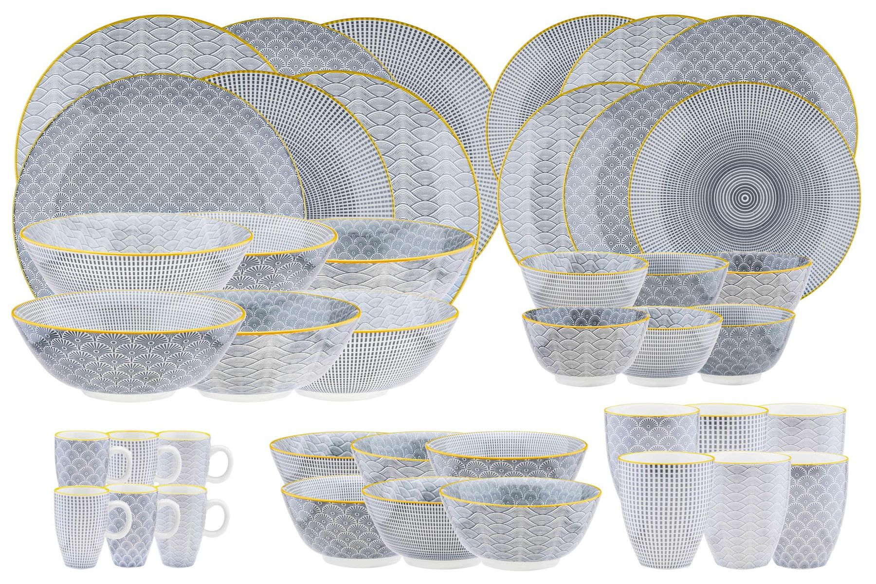 Geschirrsets: Geschirr-Set PATTERN – Neu und originalverpackt aus Bremgarten AG von simpliCH