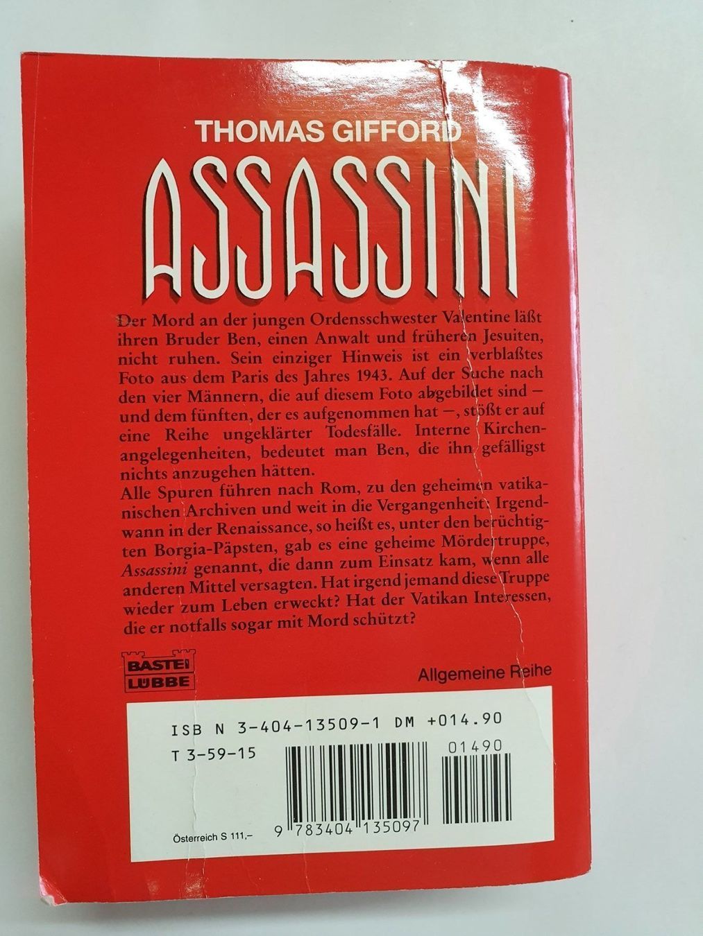 Bücher: Assassini der Vatikan Thriller – Gebraucht aus Oberdorf BL von BaldenEagle 1