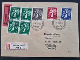 1939 : Serie Nr. 228z - 231 , Landi Ersttags Express Brief