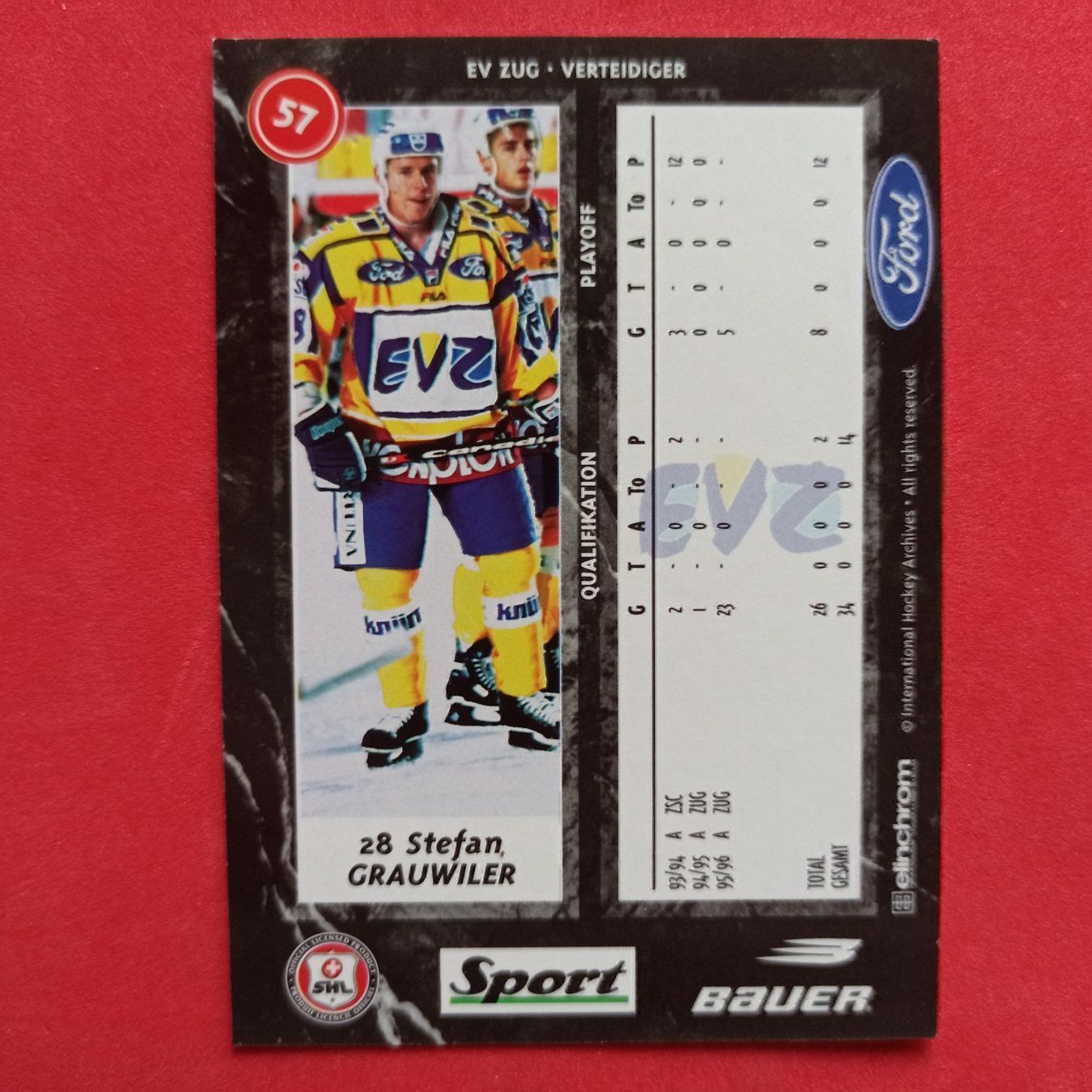 Carte collezionabili: Stefan Grauwiler - EV ZUG - 1996/97 – Usato da Dübendorf venduto da kb86_MOVIE 1
