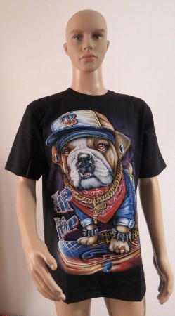 T-Shirt - HUND - Neu - Leuchtet im Dunkeln - Grösse: L