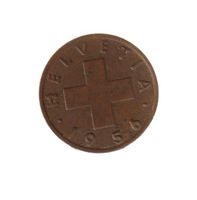 MONETA SVIZZERA 1 centesimo 1956 usata - circolata Rame