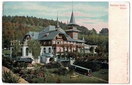 Zürich, Waldhaus Dolder mit Standseilbahn, um 1895