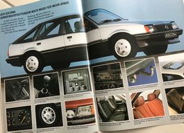 Prospekt Opel Ascona, 83, UNGELOCHT!, 43 Jahre jung, s.schön