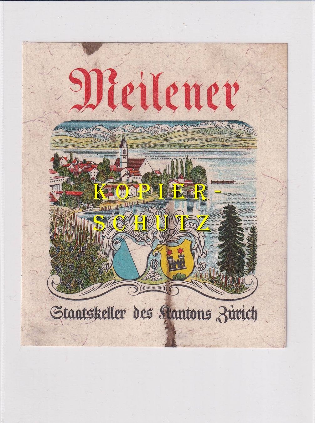 Carta: Etikette - Meilener /bd – Usato da Hombrechtikon venduto da Rudolf07
