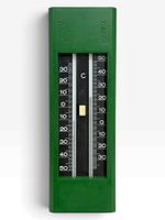 Thermomètre à maxima et minima DGBM vert vintage
