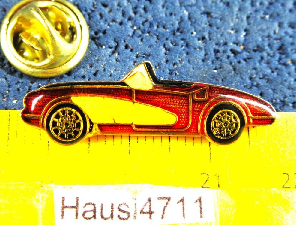 CHEVY CORVETTE OLDTIMER CABRIO AUTO PIN GLASIERT 32mm | Kaufen auf Ricardo