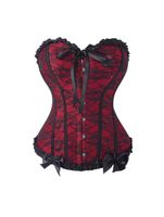 Schwarz/rote Gothic Corsage Gr M *neu*