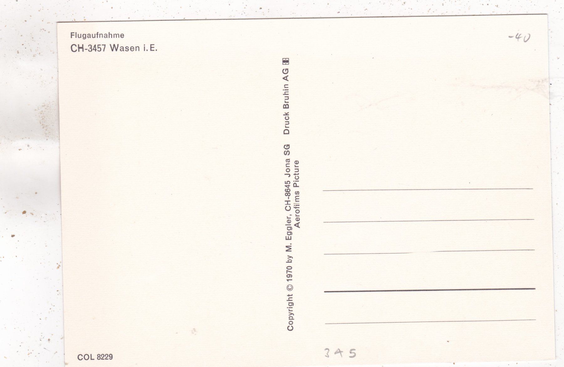 Cartes postales: Wasen i. E. Flugaufnahme – D'occasion à Herisau par Lisegrat2008 1