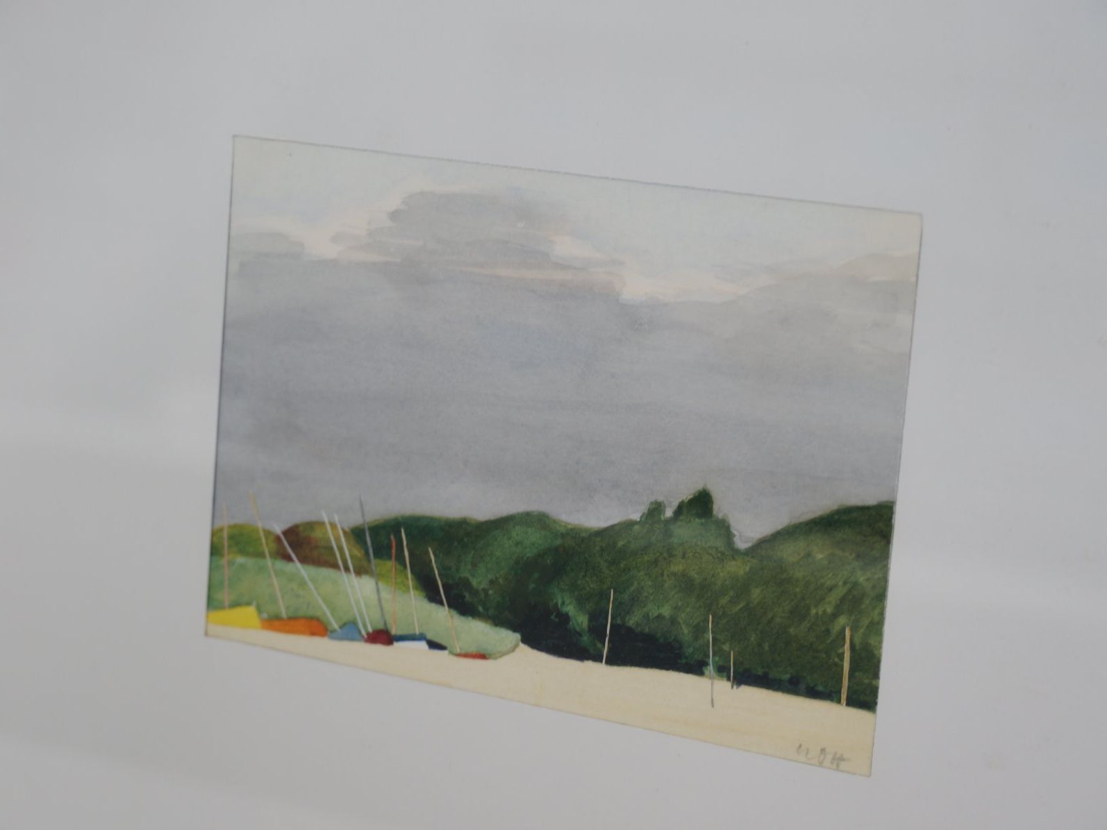 Dipinti: Aquarell See Kunstwerk 30x40cm – Usato da Rüti ZH venduto da Restwert_Rueti_ZH 2