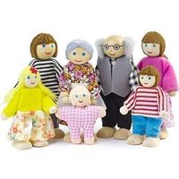 Famille de poupées en bois 7 pièces