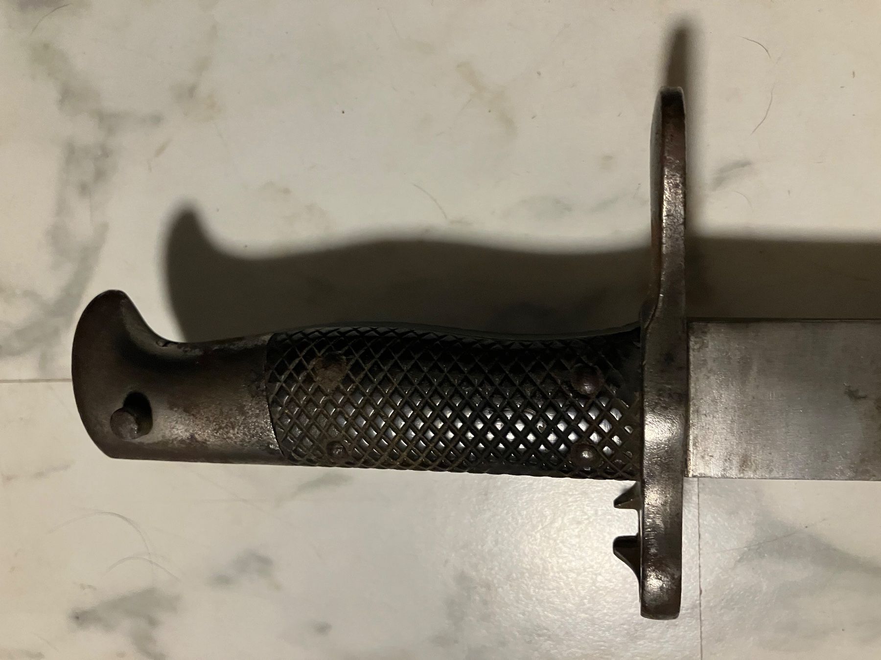 Schweizer Armee Armi bianche: Bajonett mit Scheide militärisch 47cm Klinge alt – Usato da Balterswil venduto da Erbsli77 6