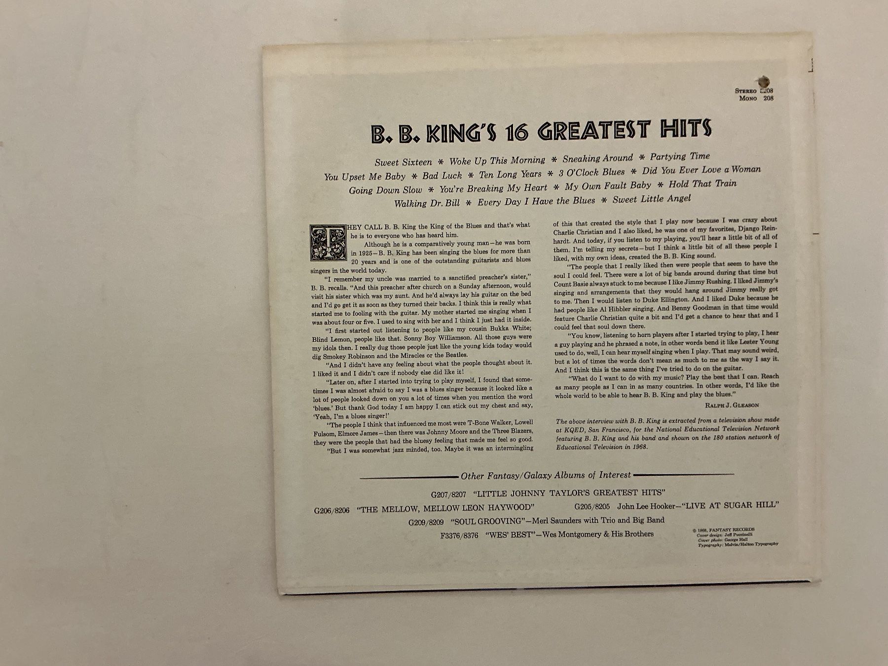 Dischi in vinile: BB King's 16 Greatest Hits LP – Usato da Winterthur venduto da Tumko_7_Vinyl 1