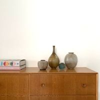 4er Set Mid Century Keramik/Vasen aus den 60er Jahren