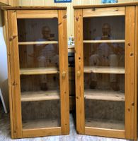 2 Vitrinenaufsätze "Finnisch Wohnen", KIefer massiv