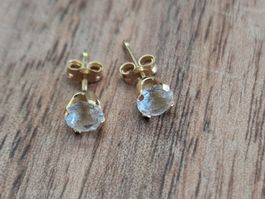 Ohrstecker Gelbgold 18K (punziert 750) mit kleinen Diamanten