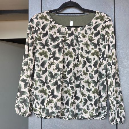 🐸 ITALIENISCHES TOP / BLUSE SCHMETTERLINGE WUNDERSCHÖN!