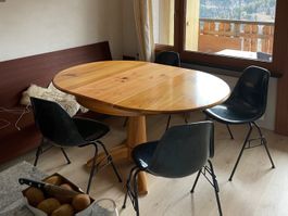 Table ronde avec rallonges