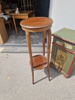 Blumenhocker Holz rund mit Ablage 101cm hoch 34cm Breite