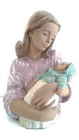 Nao bei Lladro grosse Porzellanfigur Figur Mutter mit Kind