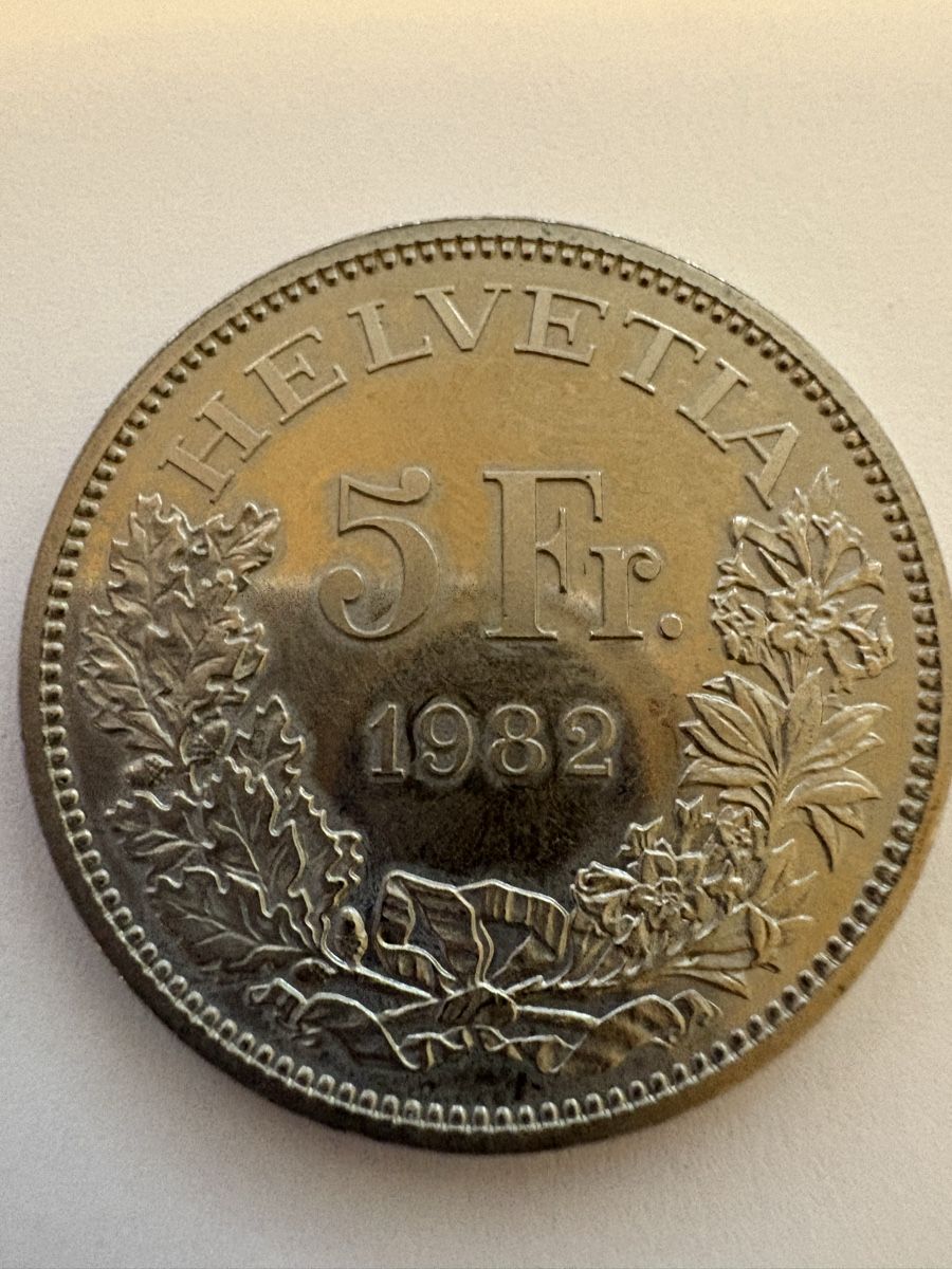 Alle Münzen: 5.fr 1982 helvetia – Gebraucht aus Murten von Tzaugg 5