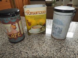 ALTE KAFFEEDOSE MIT KLAPPTVERSCHLUSS, 1 FORSANOSE VERPACKUNG