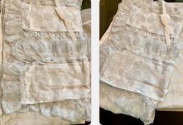 Neu, elegante Bettwäsche mit Rüschen,hellblau!Für Doppelbett