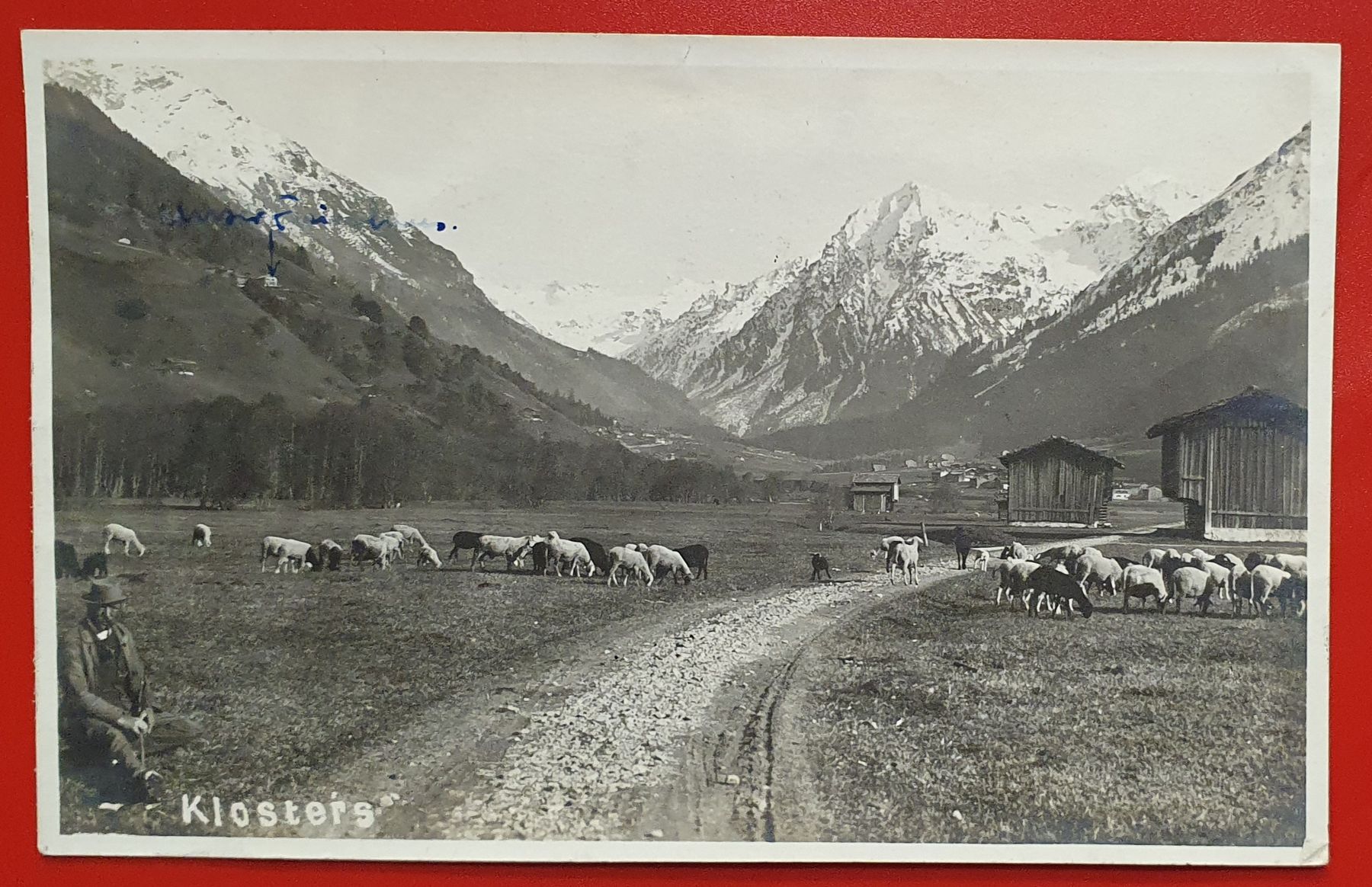 Cartes postales: Klosters  - Bauer mit Schafen – D'occasion à Kreuzlingen par Rschweiz1