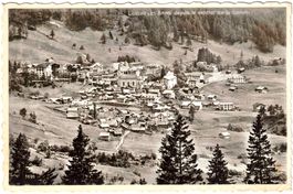 LOËCHE LES BAINS depuis le sentier de la GEMMI ca. 1955 (VS)