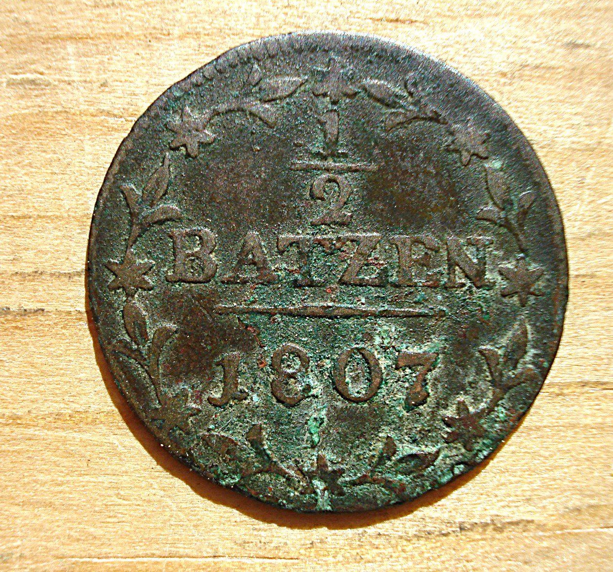 Toutes les monnaies: (D3) Aargau Halbbatzen 1807 – D'occasion à Erlach par Net-Coins