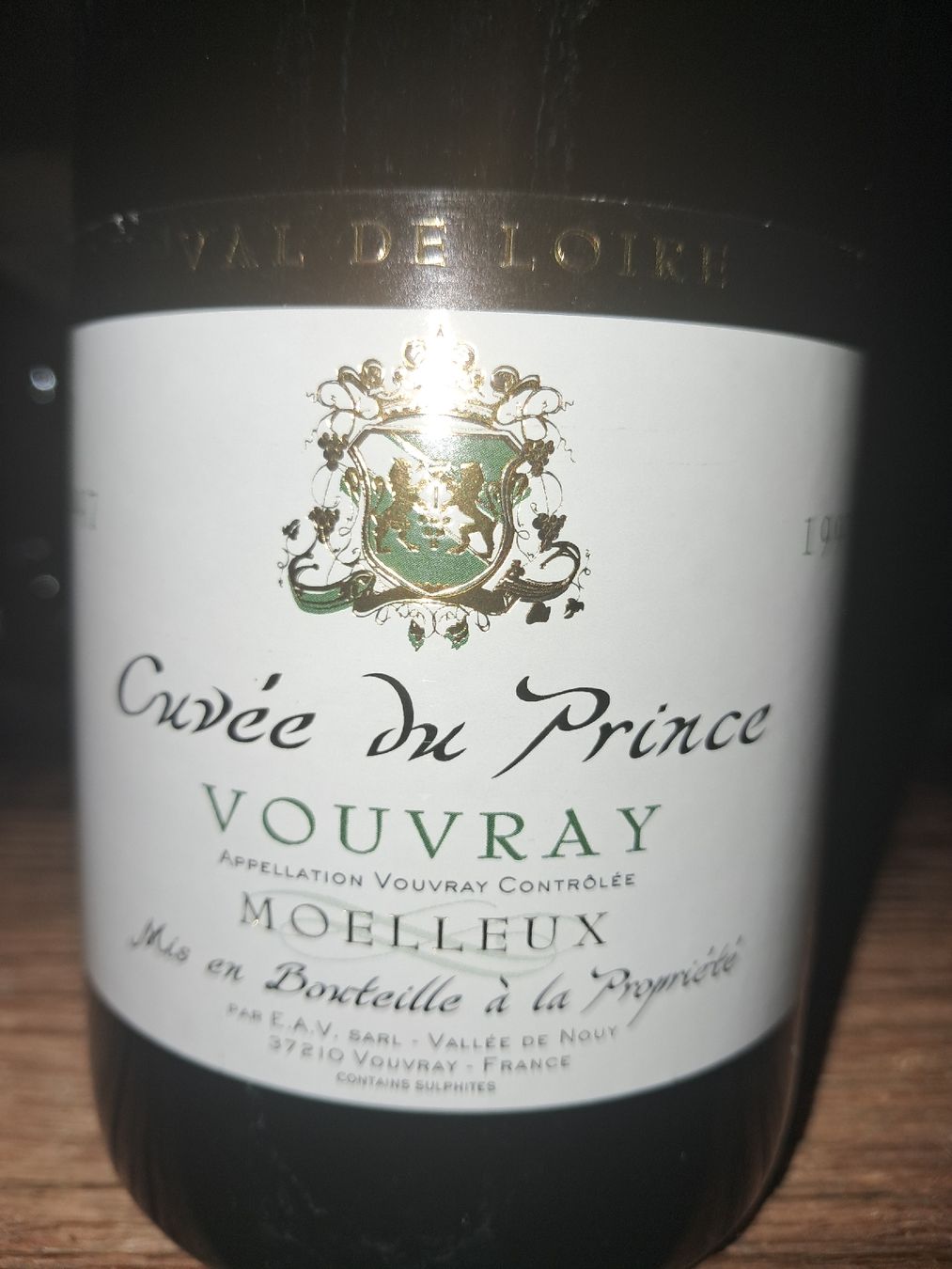 Vino: Cuvée du Prince-Vouvray Moelleux 1997 – Nuovo e nell'imballaggio originale da Le locle venduto da juliensaran