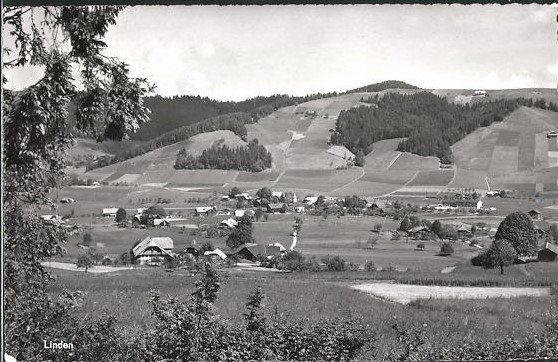 Ansichtskarten: Linden BE Ortsansicht Nr.9433 , 1957 – Gebraucht aus Solothurn von Bepposol