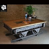 Couchtisch aus altem Minen Wagen / Lore, Minenlore