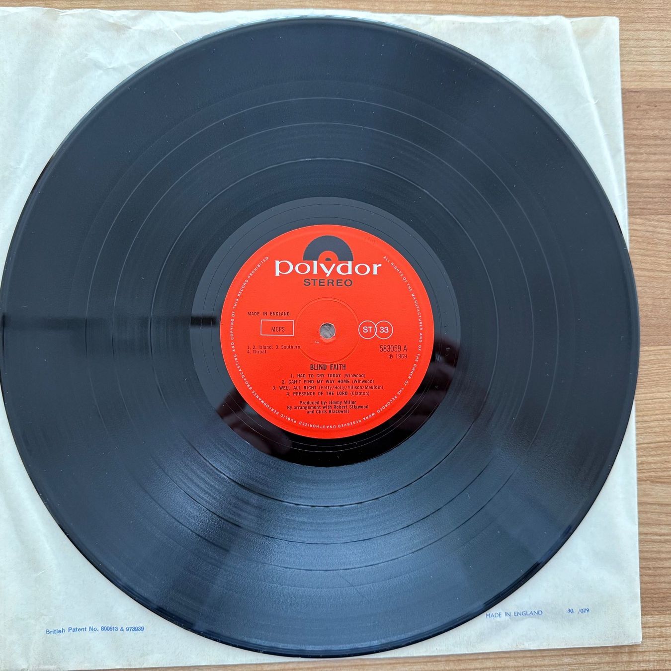 Schallplatten: BLIND FAITH - BLIND FAITH – Gebraucht aus Zürich von fehlton 3