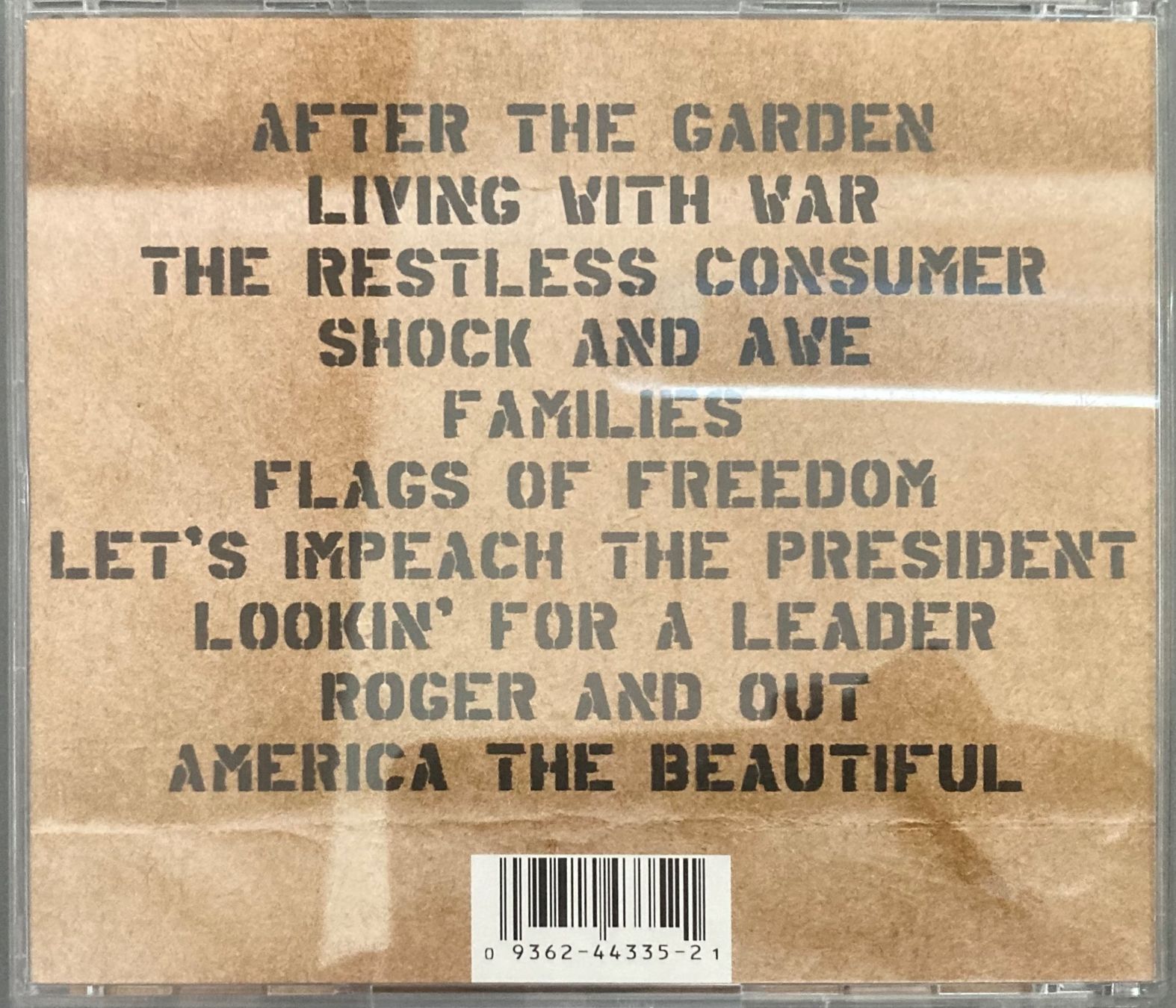 CD: NEIL YOUNG - LIVING WITH WAR – Usato da Poliez-Pittet venduto da Newtown-Records 1