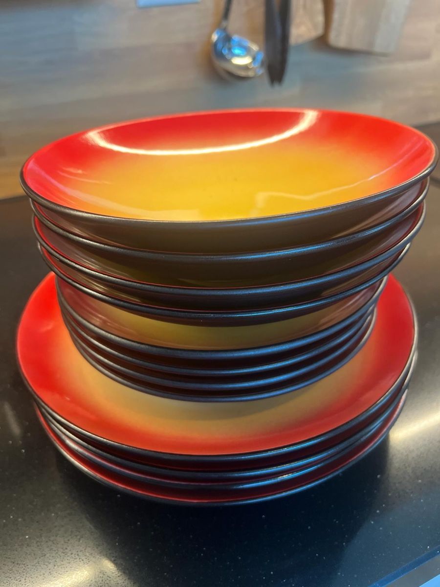 Services de table: Teller Set CreaTable Hot Red 12er Set – D'occasion à Villarepos par Jonleu 1