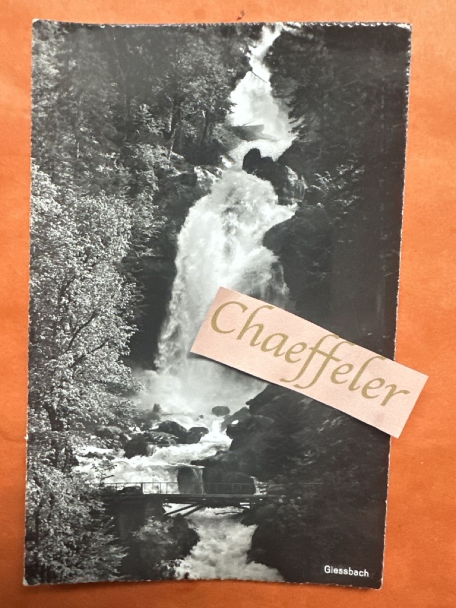 Ansichtskarten: 1961 Giessbachfälle Brienzersee – Gebraucht aus Zürich von Chaeffeler