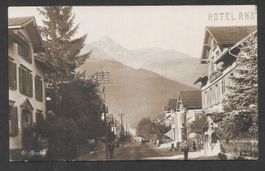 Buchs Bahnhofstrasse mit Hotel Räthia