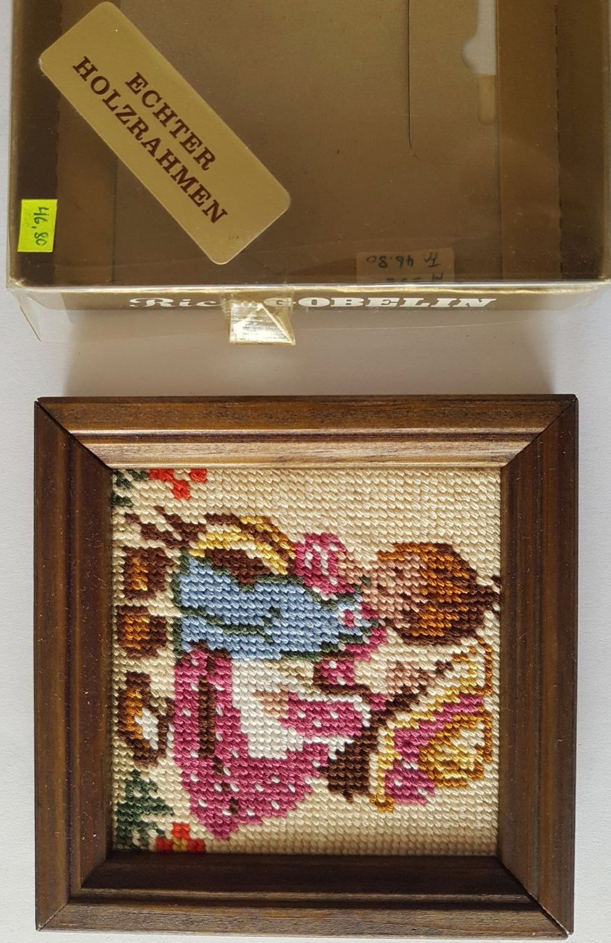 Bastelsets: Gobelin-Bild fertig gestickt, Bildformat 75 mm / NEU – Neu (gemäss Beschreibung) aus Dürrenäsch von Bastelnde