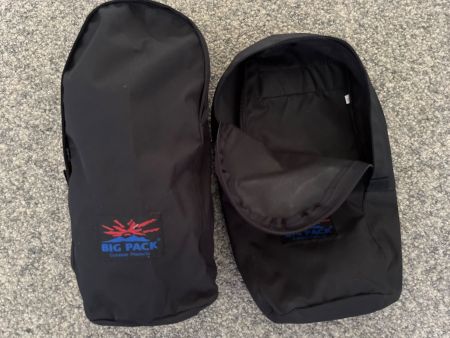 2 Rucksack Aussentaschen, Big Pack, schwarz, neu